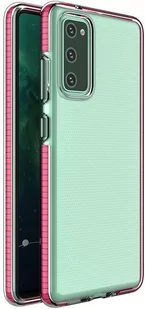Samsung Spring Case pokrowiec żelowe etui z kolorową ramką do Galaxy A02s EU ciemnoróżowy - Etui i futerały do telefonów - miniaturka - grafika 1