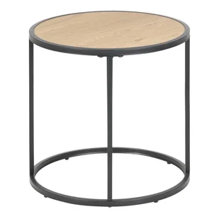 ACTONA Stolik Seaford Dąb okrągły 45x45 F-182697 - Ławy i stoliki kawowe - miniaturka - grafika 2