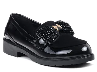 Półbuty damskie S.Barski HY51-319 czarne wsuwane lakierowane eleganckie-39 - Półbuty damskie - miniaturka - grafika 1