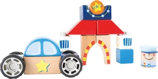 Small Foot Design Zestaw klocków do zbudowania wozu policyjnego i komendy policji - Klocki - miniaturka - grafika 1
