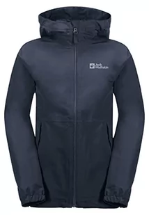 Jack Wolfskin Unisex Stormy Point Jacket, Night Blue, 92 - Kurtki i płaszcze dla chłopców - miniaturka - grafika 1