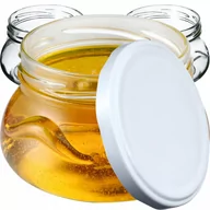 Pojemniki kuchenne - Słoiki Raja 300ml 10 szt. 82mm + wieczka białe - miniaturka - grafika 1