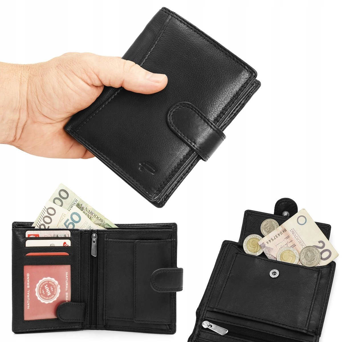 Portfel Męski Skórzany z RFID City Style MIDI