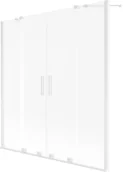 Parawany nawannowe - Mexen Velar Duo parawan nawannowy 2-skrzydłowy rozsuwany 150 x 150 cm, szron, biały - 896-150-000-32-20 - miniaturka - grafika 1