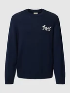Swetry męskie - Sweter z dzianiny z nadrukiem z logo model ‘LETTERMAN’ - miniaturka - grafika 1