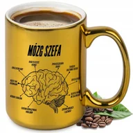 Kubki - KUBEK ZŁOTY PRAKTYCZNY I ORGINALNY PREZENT DLA SZEFA MÓZG SZEFA UPOMINEK - miniaturka - grafika 1