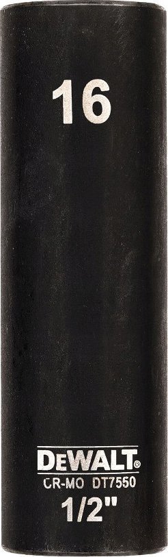 Dewalt nasadka 16mm 1/2c impact socket deep