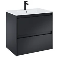 Szafki łazienkowe - ROCA A852013532 ALPINE zestaw meblowy 2 szufladowy 70 Czarny Mat - miniaturka - grafika 1