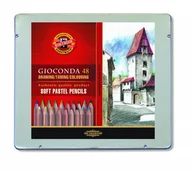Przybory szkolne - Koh-I-Noor Zestaw pasteli suchych w kredce Gioconda 48 sztuk w kasetce metalowej - miniaturka - grafika 1