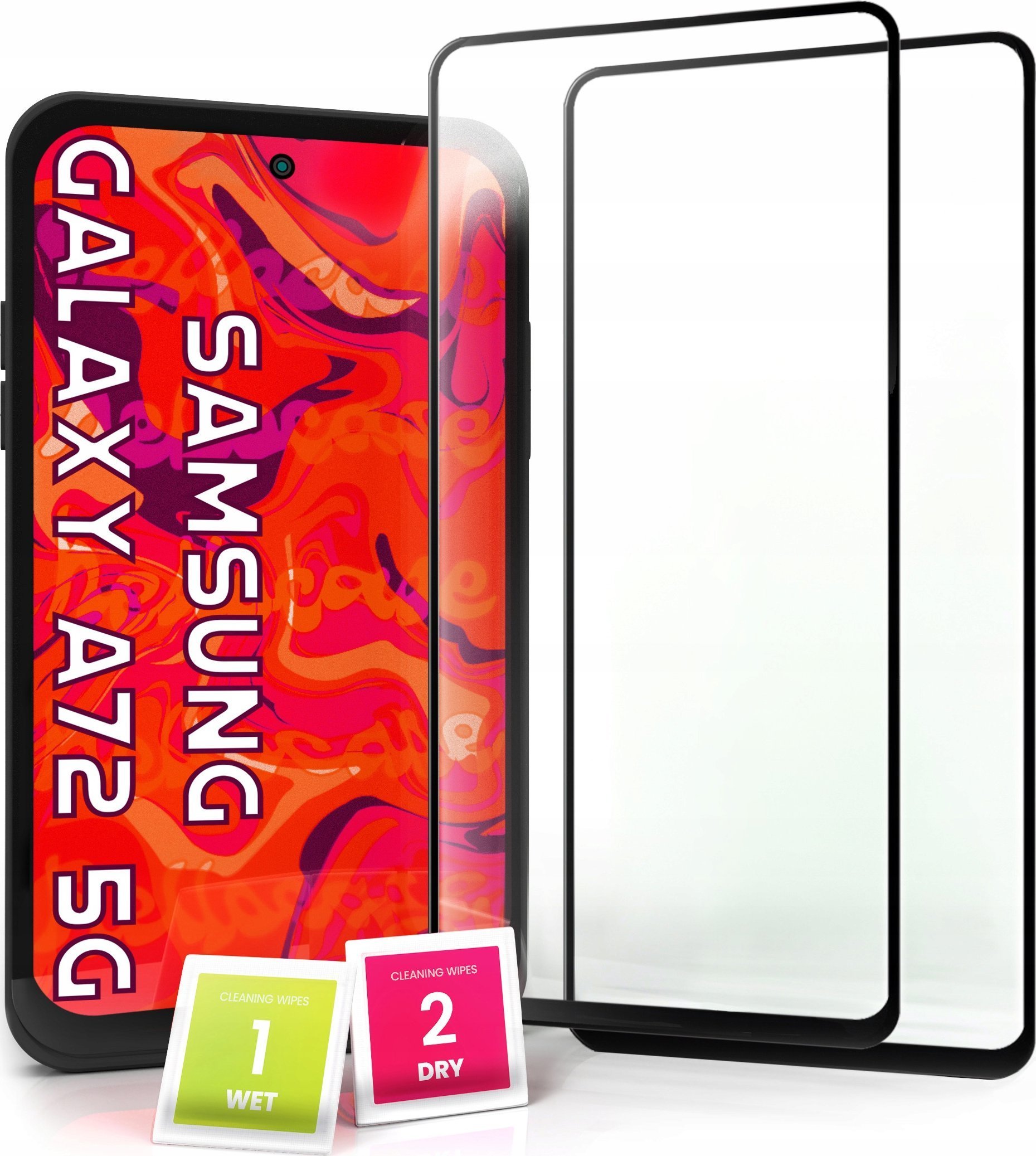 Hello Case 2-pak Szkło Hartowane do Samsung Galaxy A72 5G Ochronne Pełne Na cały ekran