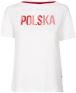 Koszulki i topy damskie - 4F Koszulka kibica Polska damska z krótkim rękawem Biało Czerwona XS - miniaturka - grafika 1