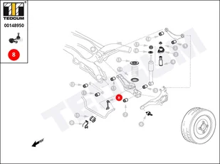 TEDGUM Łącznik stabilizatora TEDGUM 00148950 517849 00148950 - Łączniki stabilizatorów - miniaturka - grafika 1
