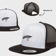 Czapki i chusty sportowe męskie - Haftowana czapka z prostym daszkiem (snapback) GOŁĄB biało-czarna - miniaturka - grafika 1