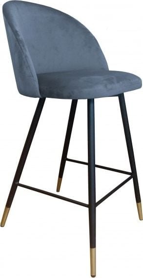 Atos Hoker CLAUDINE BL VELVET GOLD szary tapicerowany aksamitem z oparciem ATOS