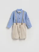 Bluzki dla niemowląt - Reserved - Elegancki zestaw z lnem - jasnoniebieski - miniaturka - grafika 1