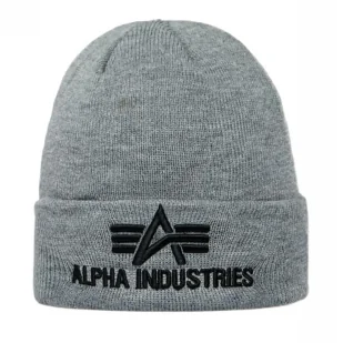 Czapka zimowa Alpha Industries 3D Beanie 168910 17 - Szary Melanż - Odzież taktyczna i umundurowanie - miniaturka - grafika 1
