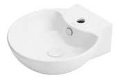 Umywalki - Umywalka ścienna Uptrend Rio 40 cm okrągła biały połysk TR4033 - miniaturka - grafika 1