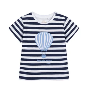 T-shirt dla dziecka do 2 lat, z napisem Lecę do mamy, w paski - Bluzki dla niemowląt - miniaturka - grafika 1
