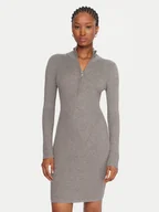 Sukienki - Guess Sukienka codzienna W5BK45 Z0572 Szary Slim Fit - miniaturka - grafika 1