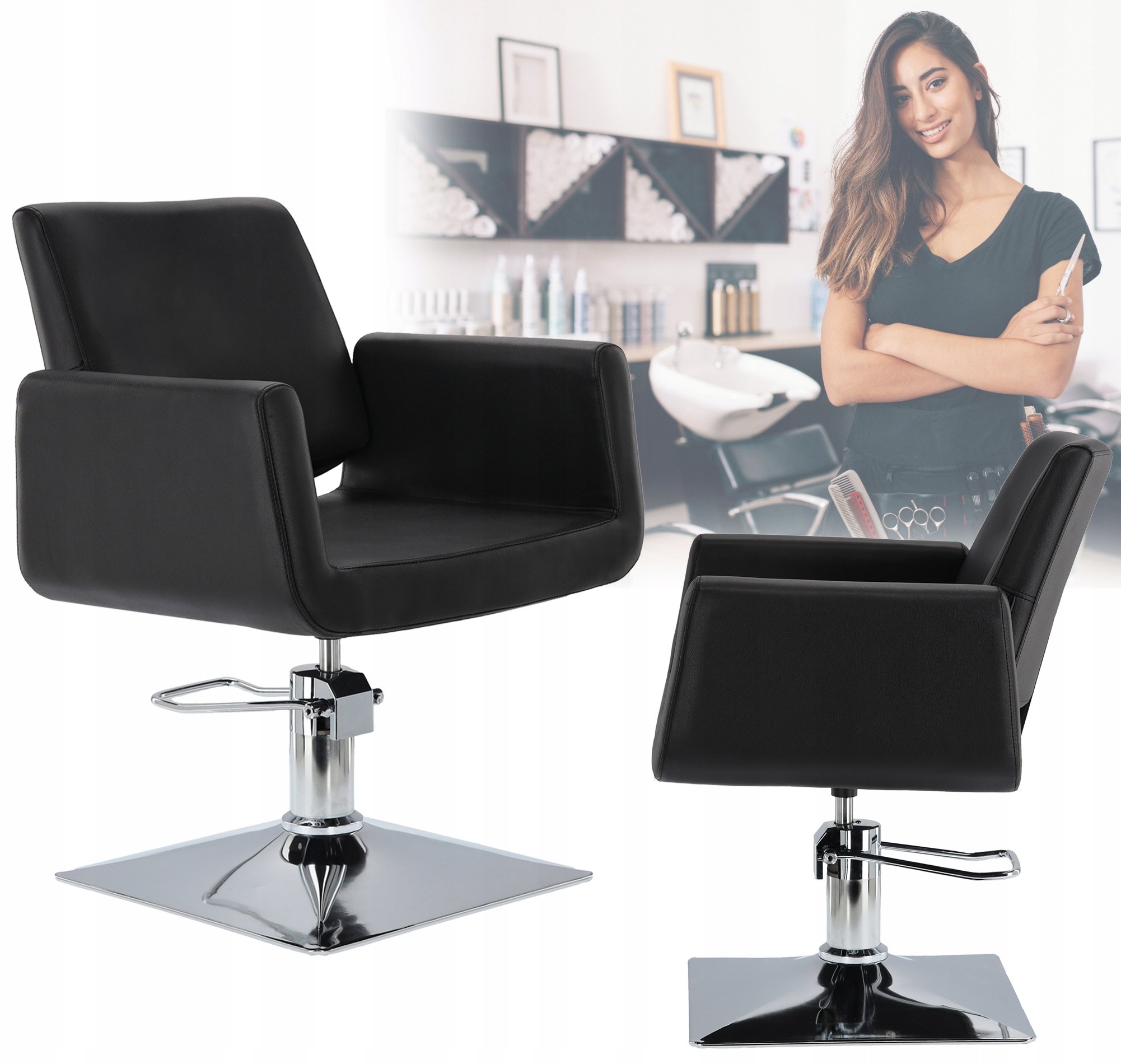 Fotel fryzjerski barberski hydrauliczny do salonu fryzjerskiego Aurora