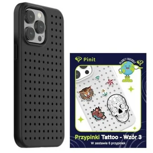 Etui PINIT Dynamic do Apple iPhone 14 Pro Czarny + Pinit Emoji Pin (Wzór 3) - Etui i futerały do telefonów - miniaturka - grafika 1