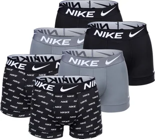 Bokserki męskie NIKE, zestaw 6 sztuk - kąpielówki, Dri-Fit Micro, logo w pasie czarny/szary/logo S - Majtki męskie - miniaturka - grafika 1
