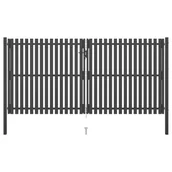 Akcesoria do ogrodzeń - VidaXL Brama ogrodzeniowa, stalowa, 4 x 2,25 m, antracytowa 146337        VidaXL VidaXL - miniaturka - grafika 1