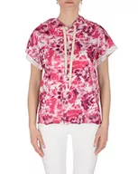 Koszulki i topy damskie - 19V69 ITALIA Damska bluza z kapturem Galaxy Fuxia Multi T-Shirt, fuksja, Large (2 sztuki), Fuchsia, L - miniaturka - grafika 1