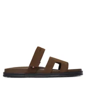 Klapki i japonki męskie - Klapki Tommy Hilfiger Adjustable Premium Suede Sandal FM0FM05774 Brązowy - miniaturka - grafika 1