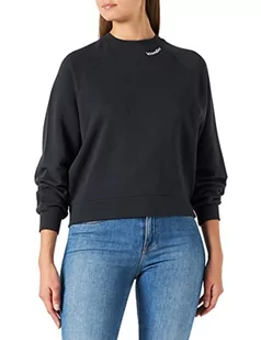 Wrangler Bluza damska w stylu retro raglan, czarna, rozmiar S - Bluzy damskie - miniaturka - grafika 1