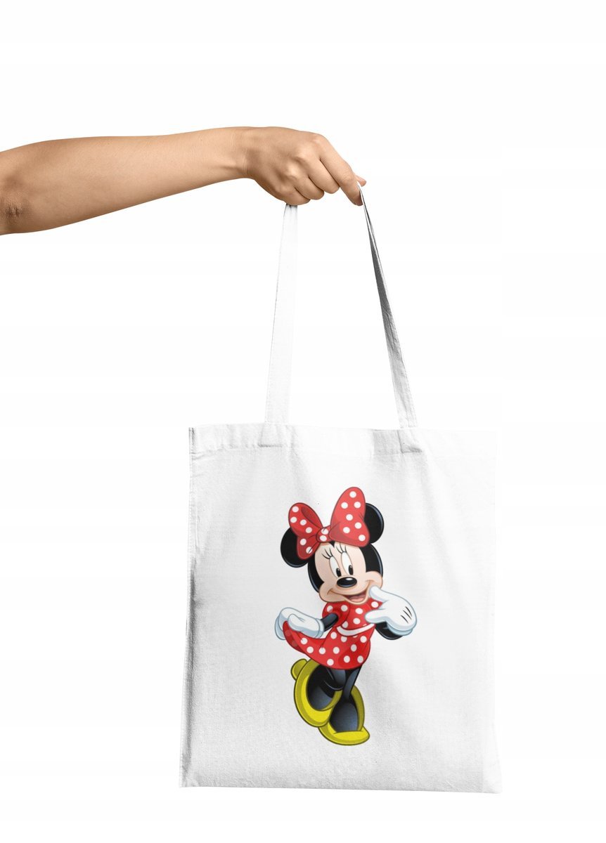 Torba Shopper Materiałowa Na Ramię Myszka Minnie Duży Wybór 4 Kolory