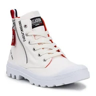 Trampki damskie - Buty Palladium Pampa Hi Outz Puotp U 77023-116 białe niebieskie - miniaturka - grafika 1