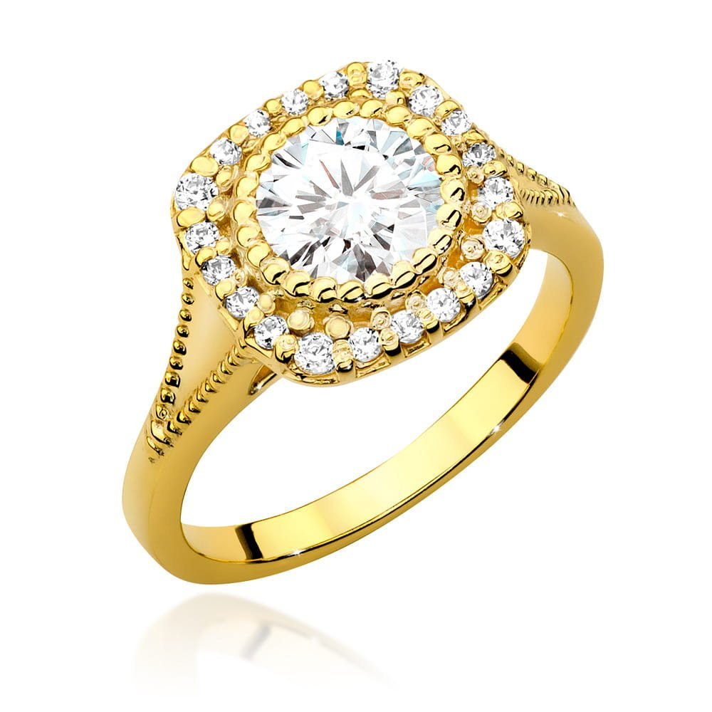 Złoty pierścionek Diament 0,70ct żółte złoto pr. 585