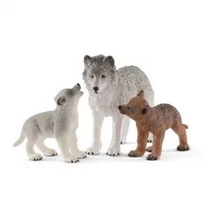 Schleich Wild Life. Matka wilk i wilczki - Figurki dla dzieci - miniaturka - grafika 1