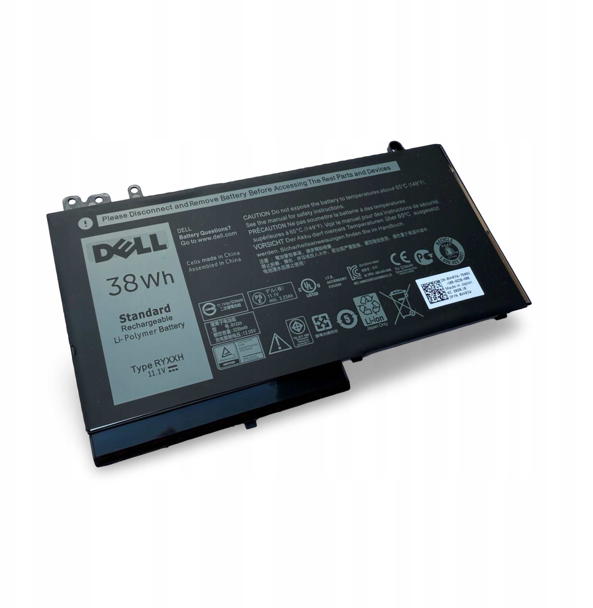 Dell Battery 3-Cell 38WHr Li-Ion