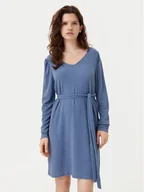 Sukienki - Vila Sukienka dzianinowa Eleina 14100741 Błękitny Regular Fit - miniaturka - grafika 1