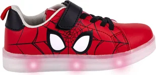 Kalosze z rzepami LED Spiderman czerwone - 32 - Kalosze damskie - miniaturka - grafika 1