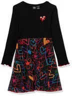 Sukienki - Desigual Dziewczęca sukienka Vest_Diane Casual, czarny, 4 Lata - miniaturka - grafika 1