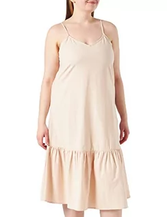 Sukienki - VERO MODA Damska sukienka Vmglory Calf Dress, Tan, XL - grafika 1