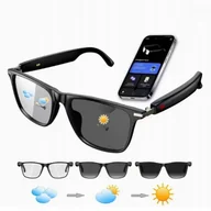 Okulary przeciwsłoneczne - Okulary Inteligentne AI 160 języków Tłumaczenie Bluetooth Audio Smart - miniaturka - grafika 1