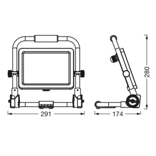 Ledvance LED-Worklight Value R-Stand reflektor LED 50W - Oświetlenie warsztatowe - miniaturka - grafika 1