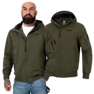 Odzież taktyczna i umundurowanie - Kurtka z kapturem przejściowa Pit Bull Longwood '24 - Oliwkowa S - miniaturka - grafika 1
