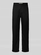 Spodnie męskie - Spodnie materiałowe o luźnym kroju z czystej bawełny z wąską nogawką - miniaturka - grafika 1