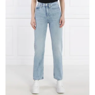 CALVIN KLEIN JEANS Jeansy | Straight fit | high rise - Spodnie damskie - miniaturka - grafika 1