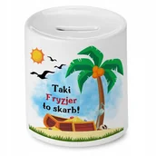 Skarbonki - Dla Fryzjera Skarbonka na Urodziny na Prezent z Nadrukiem ze Zdjęciem + Opakowanie na prezent (wzór 04) - miniaturka - grafika 1