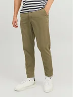 Spodnie męskie - Jack&Jones Chinosy Harlow 12242188 Zielony Tapered Fit - miniaturka - grafika 1