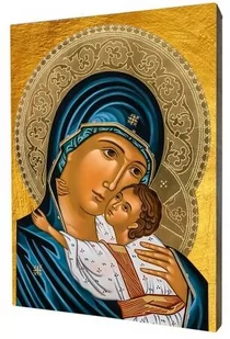 Obraz religijny na desce lipowej, Matka Boża - Ikony i obrazy sakralne - miniaturka - grafika 1