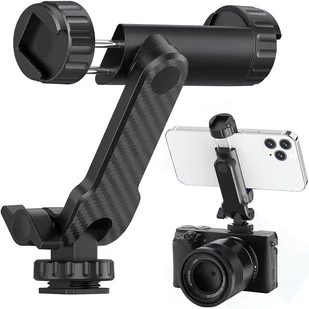 Uchwyt adapter do telefonu na statyw aparat kamerę gwint 1/4 uniwersalny obrotowy selfie Czarny - Selfie stick - miniaturka - grafika 1