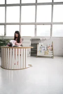 Skoczki dla dzieci - 3w1 DUŻY bujak montessori + DUŻA zjeżdżalnia DRABINKA + blat - miniaturka - grafika 1