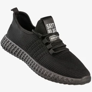 Sneakersy Męskie Buty Sportowe Wsuwane Filippo Czarne MTN2175/21BK Czarny 46 - Sneakersy męskie - miniaturka - grafika 1